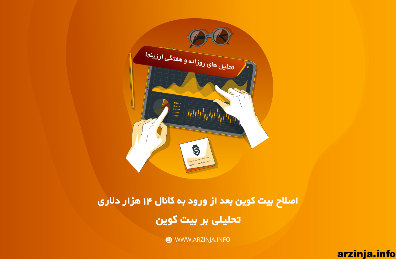 اصلاح ارزش بیت کوین (BTC) بعد از ورود به کانال 14 هزار دلاری