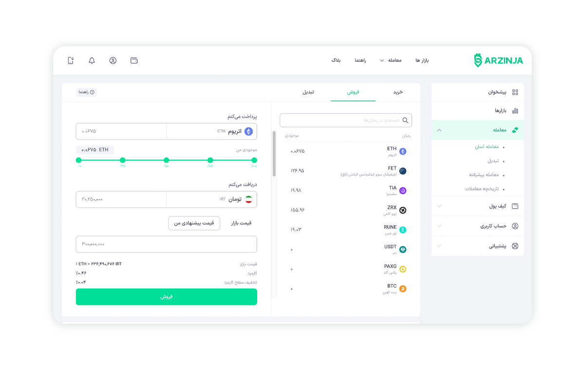 تبدیل تتر به ریال - تبدیل تتر به تومان - فروش تتر - فروش ارزهای دیجیتال - آموزش فروش ارزهای دیجیتال