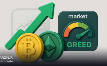 بازگشت احساسات بازار به طمع با رشد بیت کوین و اتریوم