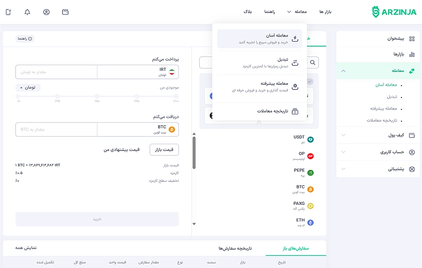 مراحل گامبهگام خرید ارز دیجیتال با کارت بانکی