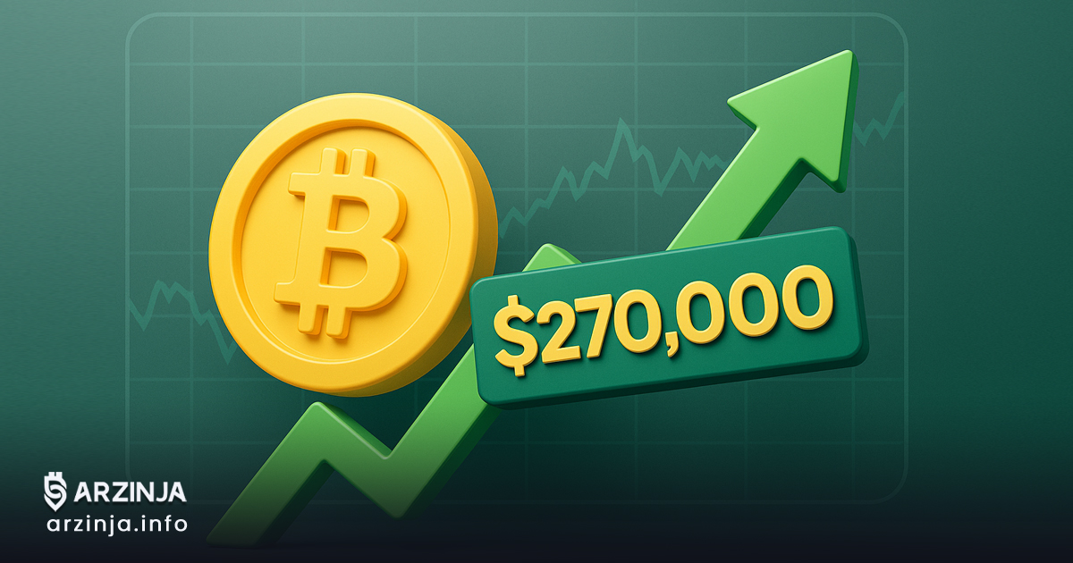 آیا قیمت بیت کوین به 270 هزار دلار می‌رسد؟