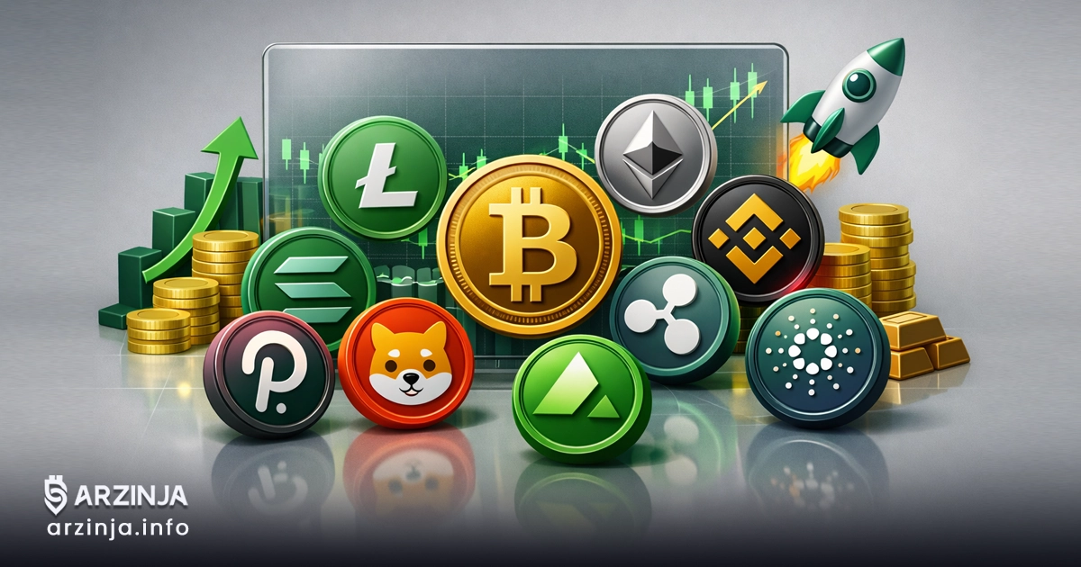 لیست رمزارزهای برتر در دی 1404