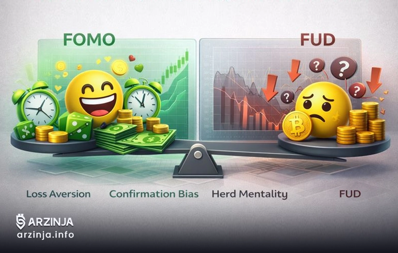 اقتصاد رفتاری: محرک&zwnj;های روان&zwnj;شناختی بازار کریپتو: تحلیل پدیده&zwnj;های FOMO و FUD