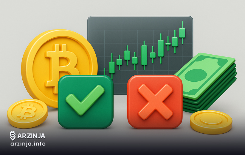 واریز و برداشت برای ترید ارز دیجیتال با موبایل