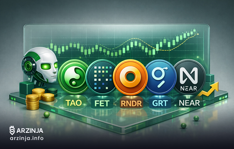 بهترین رمزارزهای هوش مصنوعی در 2026: رندر، FET، نیر پروتکل، گراف و TAO