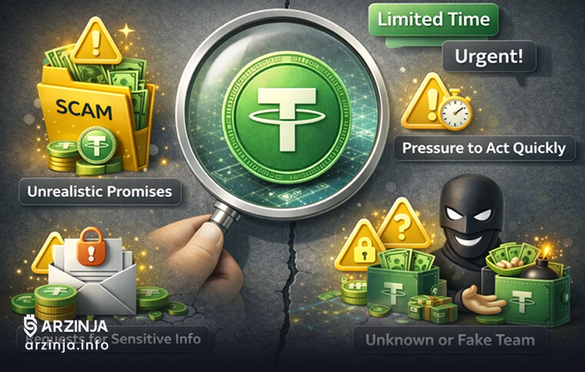 چگونه پروژه&zwnj;ها و پیشنهادهای جعلی تتر فلش را تشخیص دهیم؟