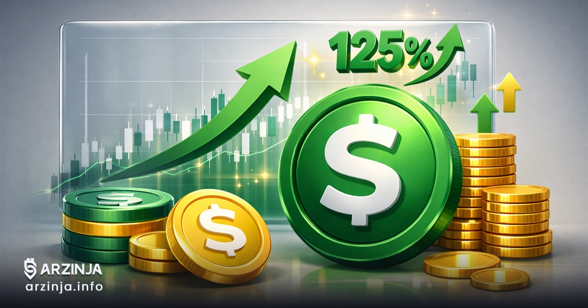رشد 125 درصدی توکن استیبل (STABLE)