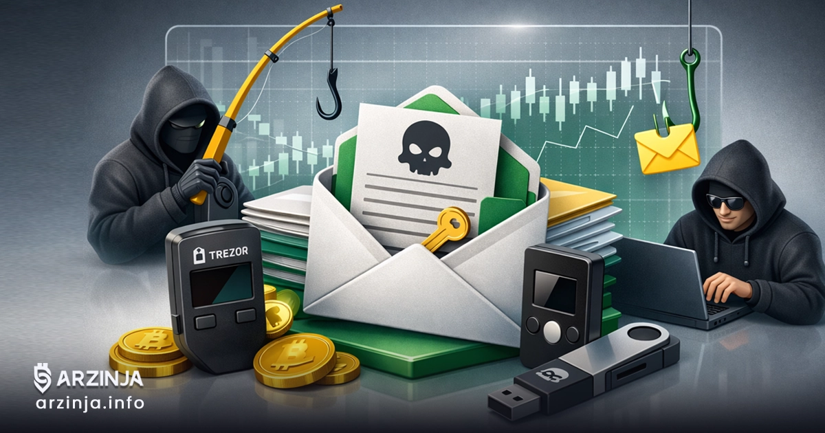 کاربران ترزور و لجر هدف کلاهبرداران ارز دیجیتال با نامه‌های فیزیکی