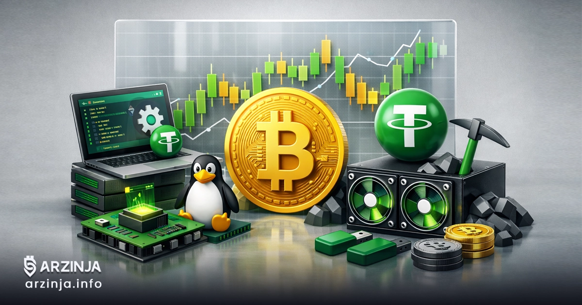 انتشار سیستم‌عامل استخراج بیت‌ کوین توسط تتر