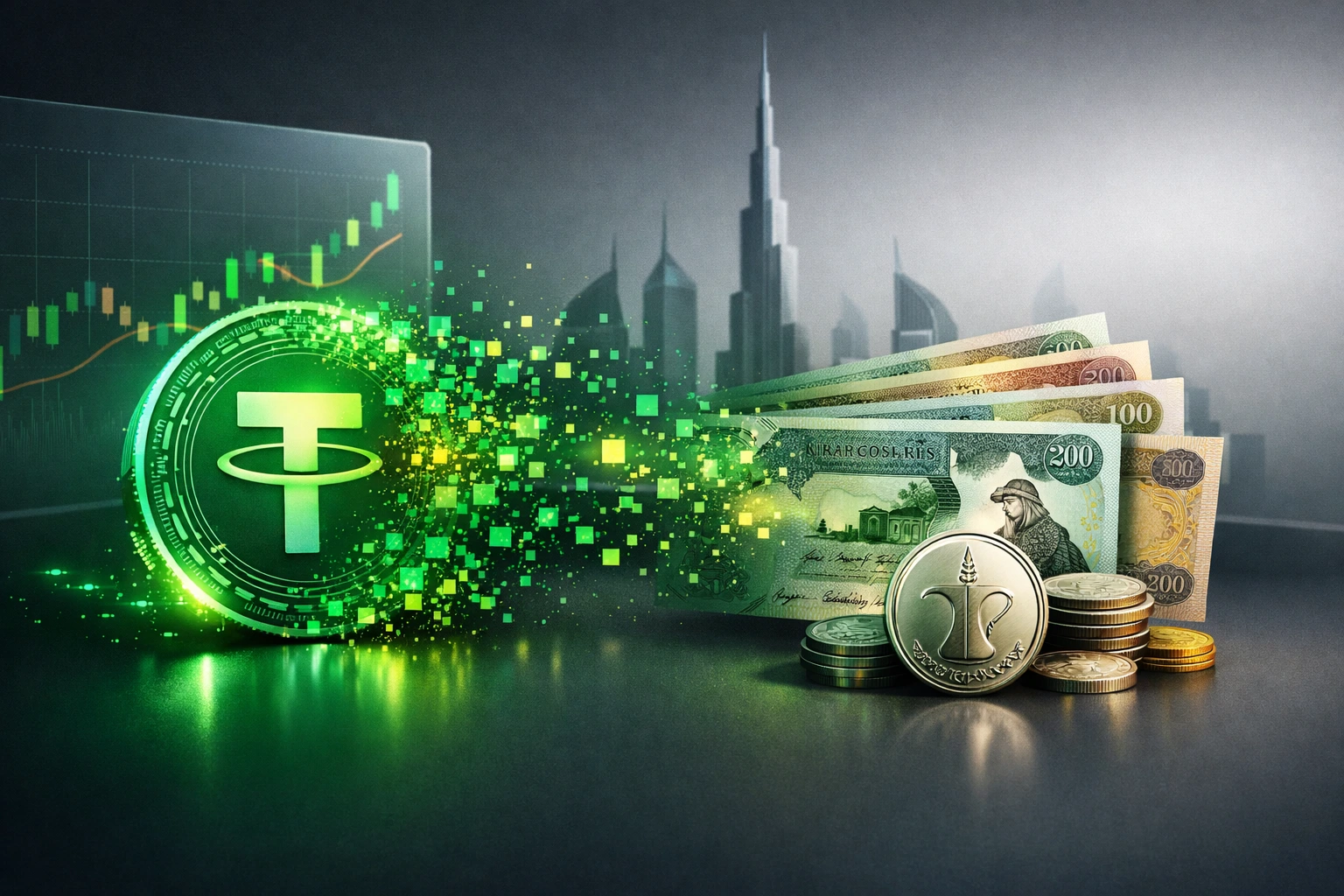 تبدیل تتر به درهم - ارزینجا