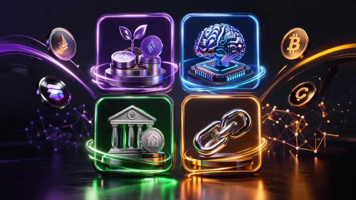 بخش&zwnj;های کلیدی بازار کریپتو در ۲۰۲۶؛ DeFi، هوش مصنوعی، RWA و زیرساخت