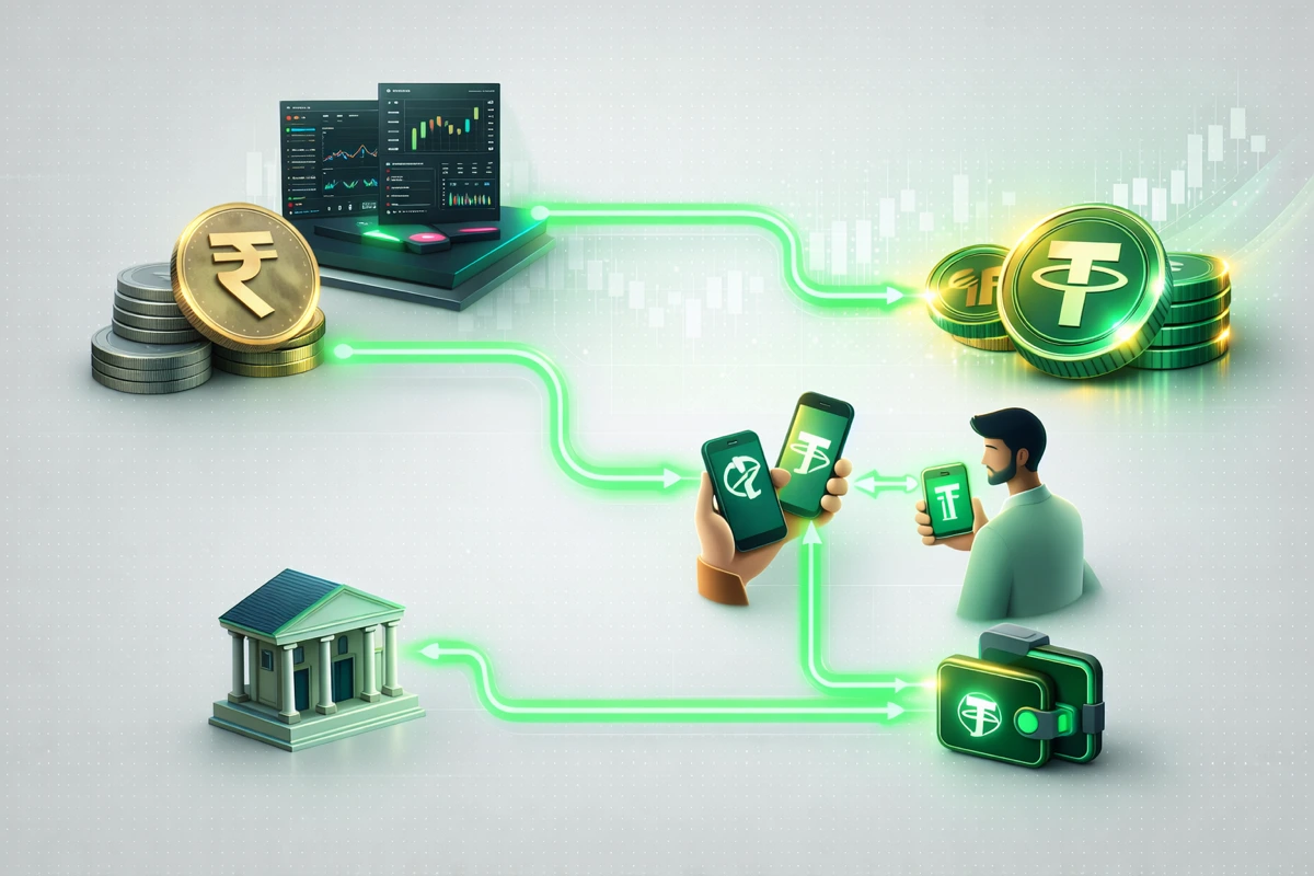 روش&zwnj;های خرید تتر با روپیه هند