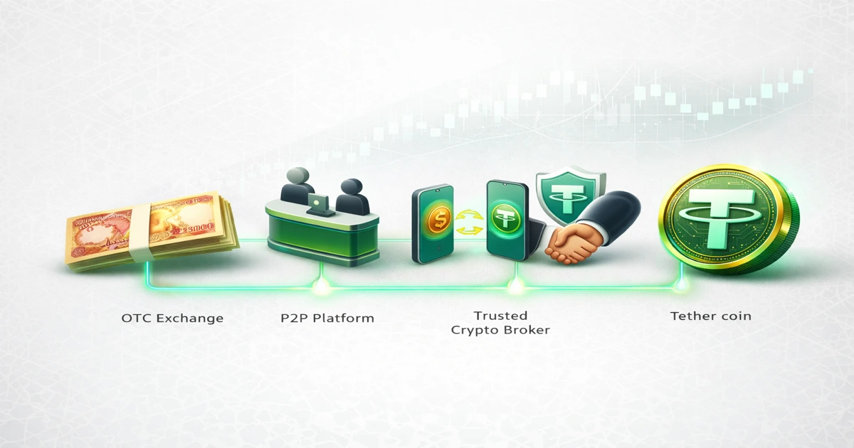 تبدیل دینار عراق به تتر - راهنمای خرید USDT با دینار
