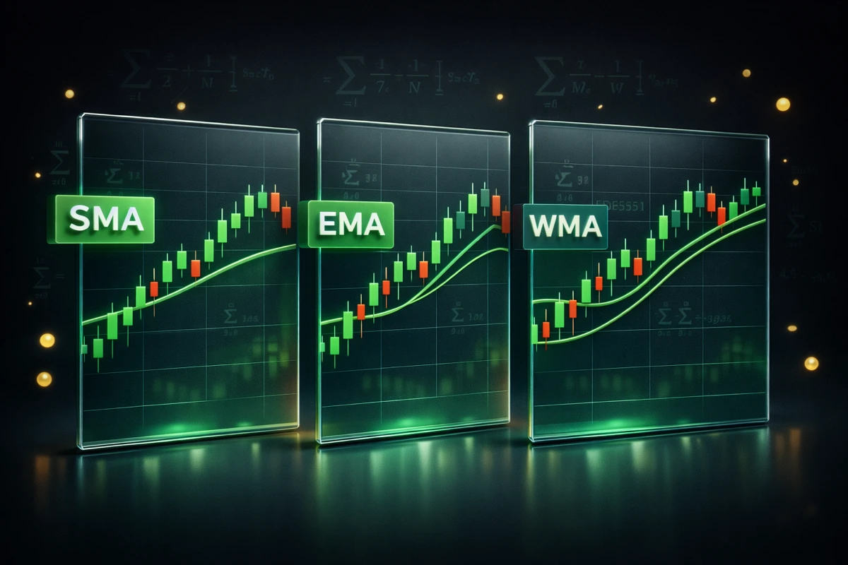 انواع میانگین متحرک SMA EMA WMA