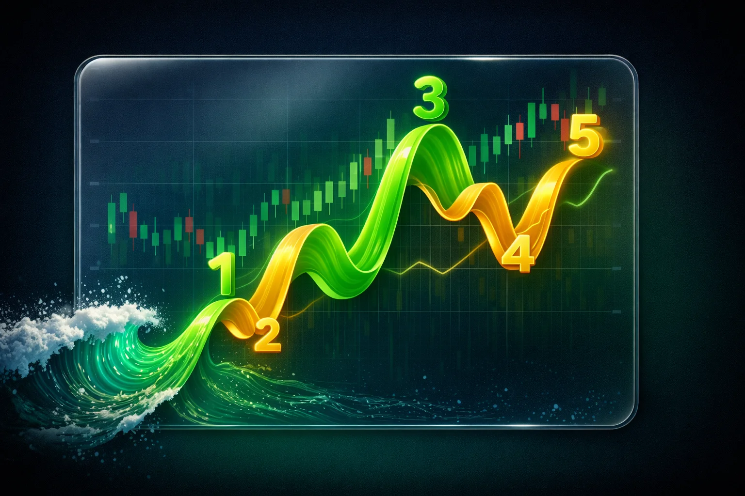 امواج الیوت - مثال عملی با بیت&zwnj;کوین و ابزارهای TradingView