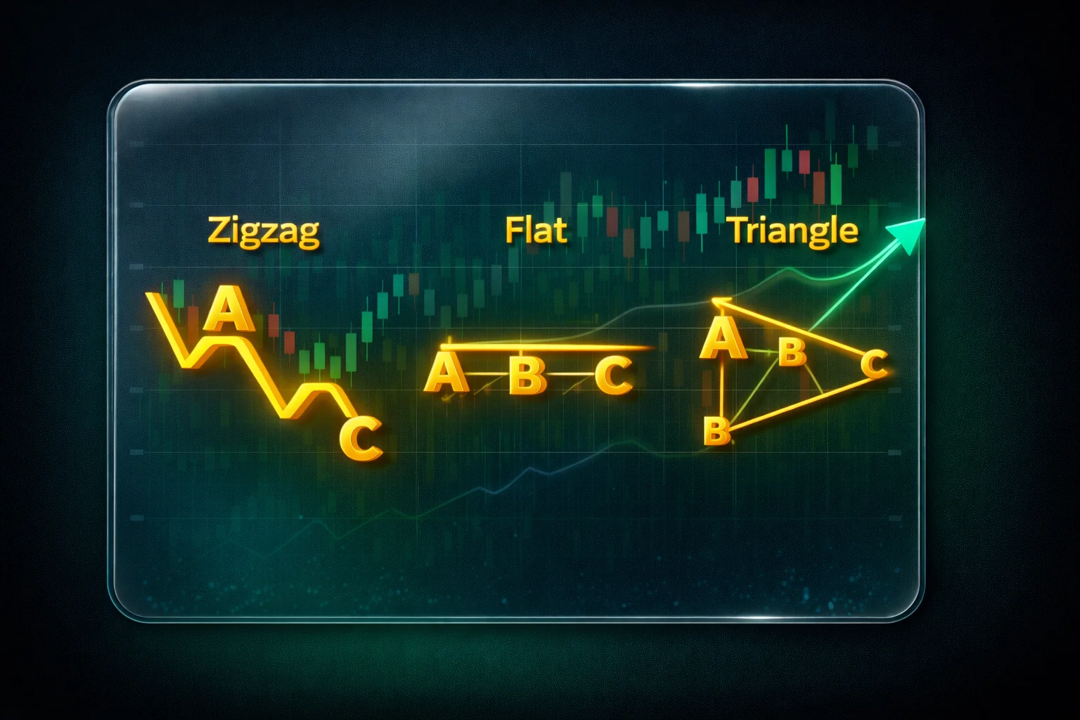 امواج الیوت - الگوهای اصلاحی Zigzag، Flat و Triangle