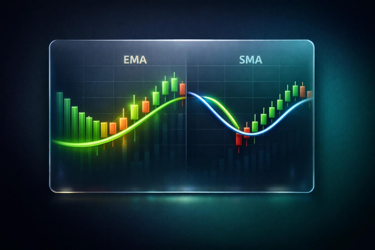 تفاوت EMA و SMA در واکنش به تغییرات قیمت ارز دیجیتال