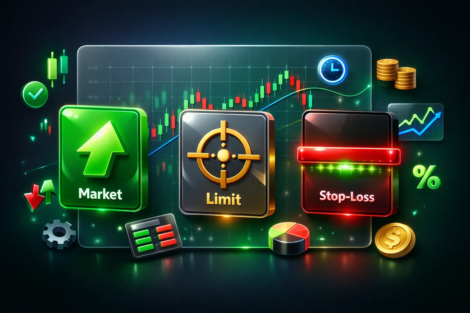 آموزش انواع اوردر ارز دیجیتال - Limit Market Stop-Loss