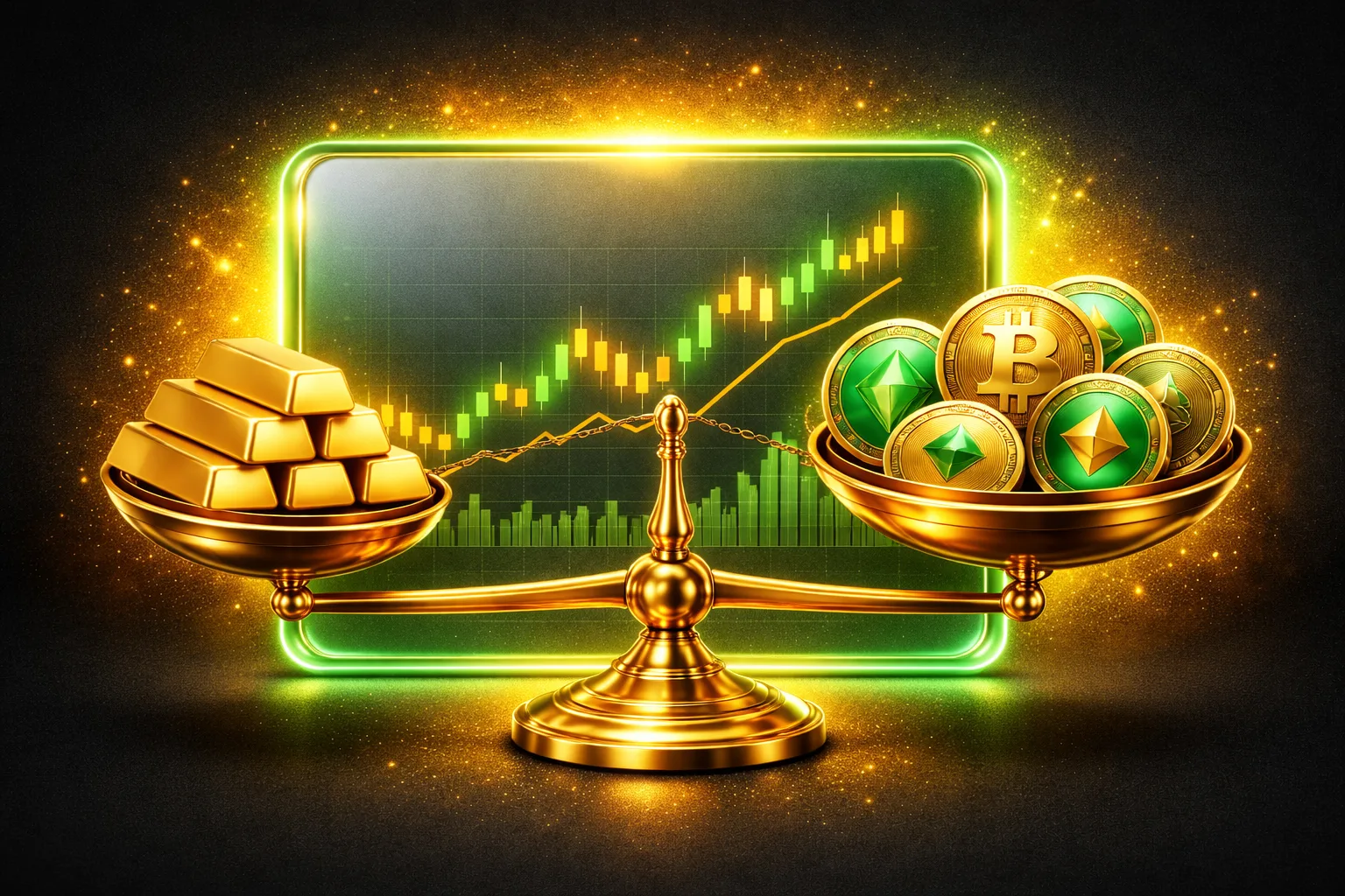 مقایسه سرمایه گذاری در طلا و ارز دیجیتال در بازار نزولی