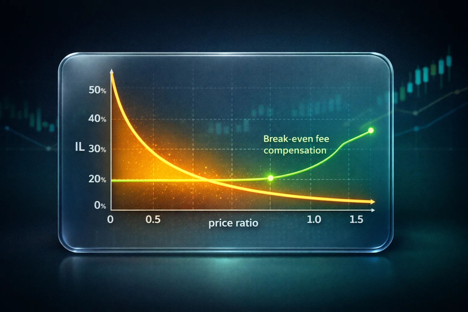 نمودار محاسبه درصد زیان ناپایدار بر اساس نسبت تغییر قیمت
