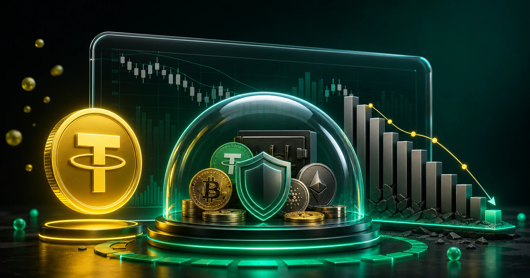 محافظت با استیبل&zwnj;کوین در بازار خرسی